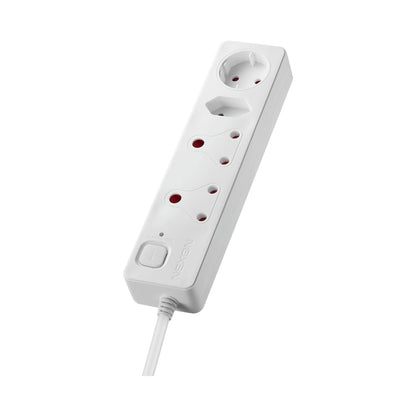 Nexon 4-Way Medium Surge-Protected Multiplug 0.5m - White