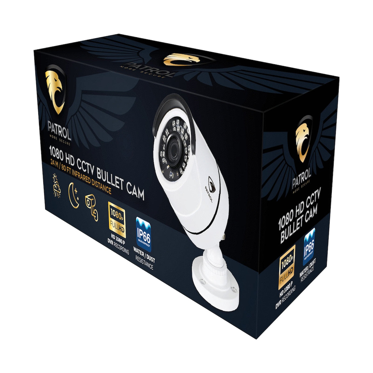 Patrol 1080P Bullet Camera - White