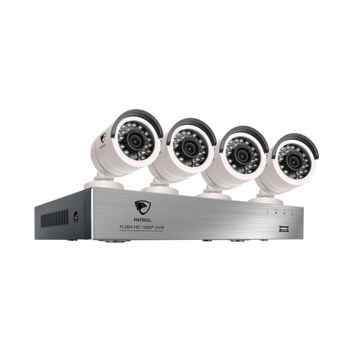 Patrol 8 Channel 4 x Bullet Cameras 1080p 1tb DVR Kit