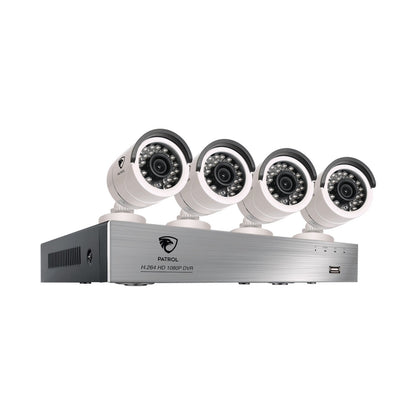 Patrol 8 Channel 4 x Bullet Cameras 1080p 1tb DVR Kit