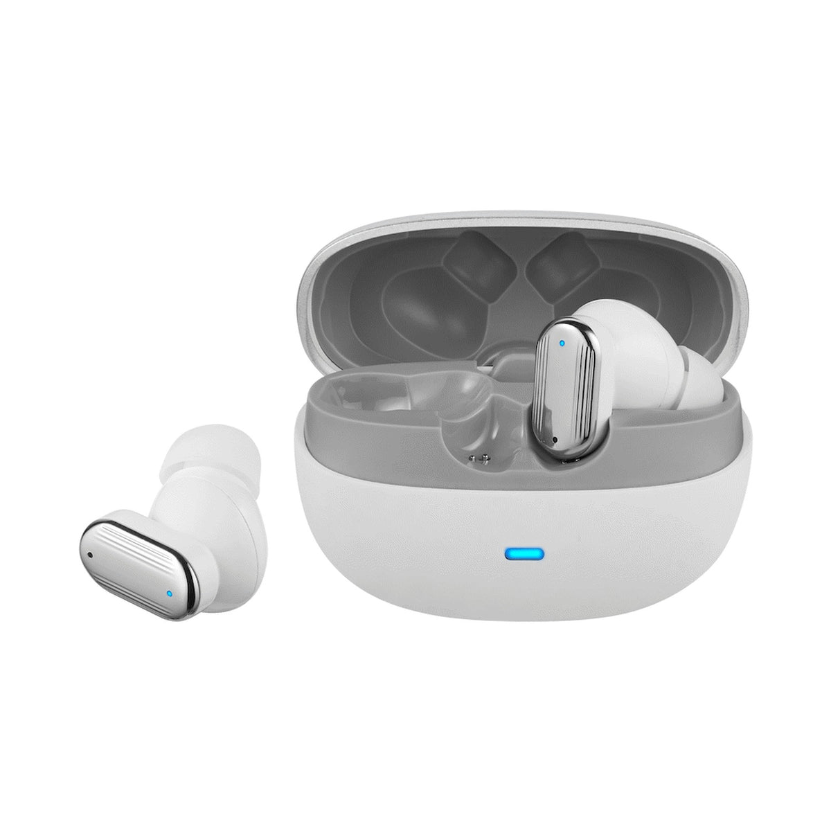 Pro Bass Flex Series TWS Earphone - White + Grey