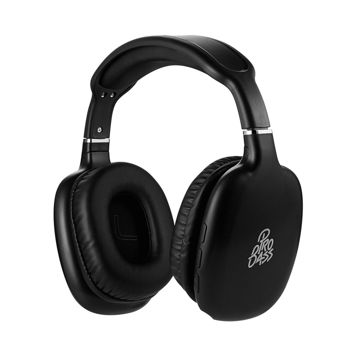 Pro Bass Retro Bluetooth Wireless Headphone with PU Case - Black