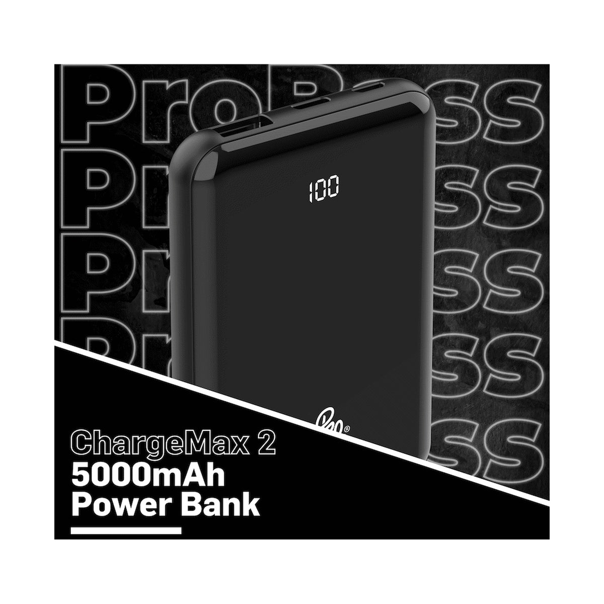 Pro Bass - ChargeMax 2 5000mAh power bank - Black