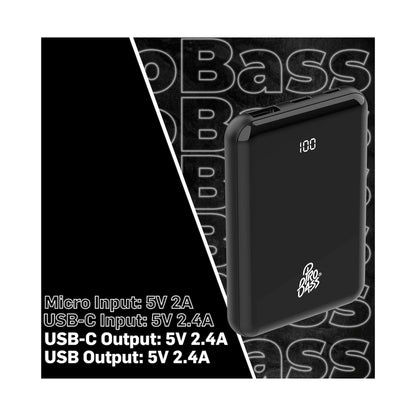 Pro Bass - ChargeMax 2 5000mAh power bank - Black