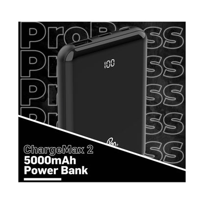 Pro Bass - ChargeMax 2 5000mAh power bank - Black