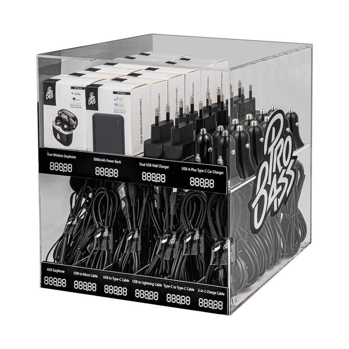 Pro Bass on the Go PDQ Acrylic Stand - 2 Tier - Empty