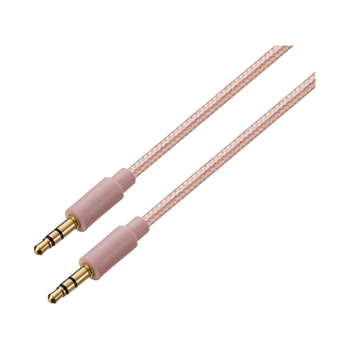 Premio Braided AUX Cable 2m - Rose Gold