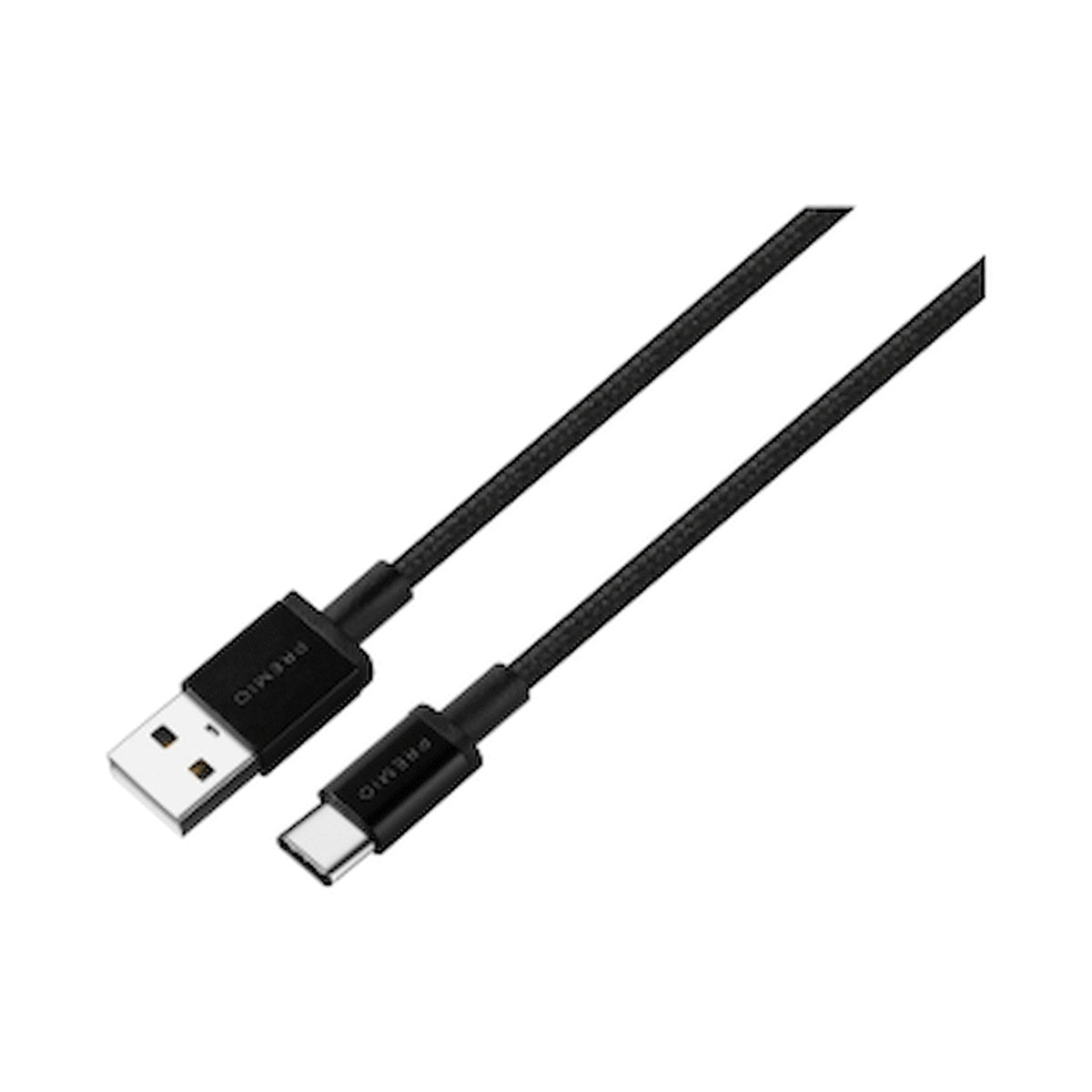 Premio braided USB Type-C cable Black 1.8m