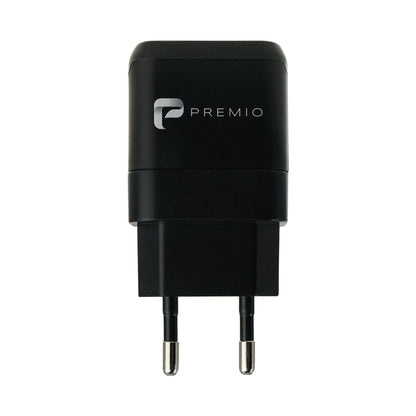 Premio 2.4a Dual Wall Charger - Black
