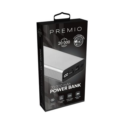 Premio Power Bank - 20000mah - Silver