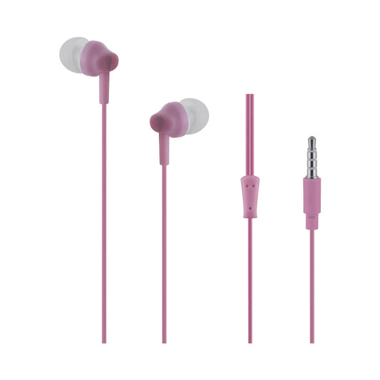 Pro Bass Genesis Series Packaged Aux Earphone No Microphone - Pink