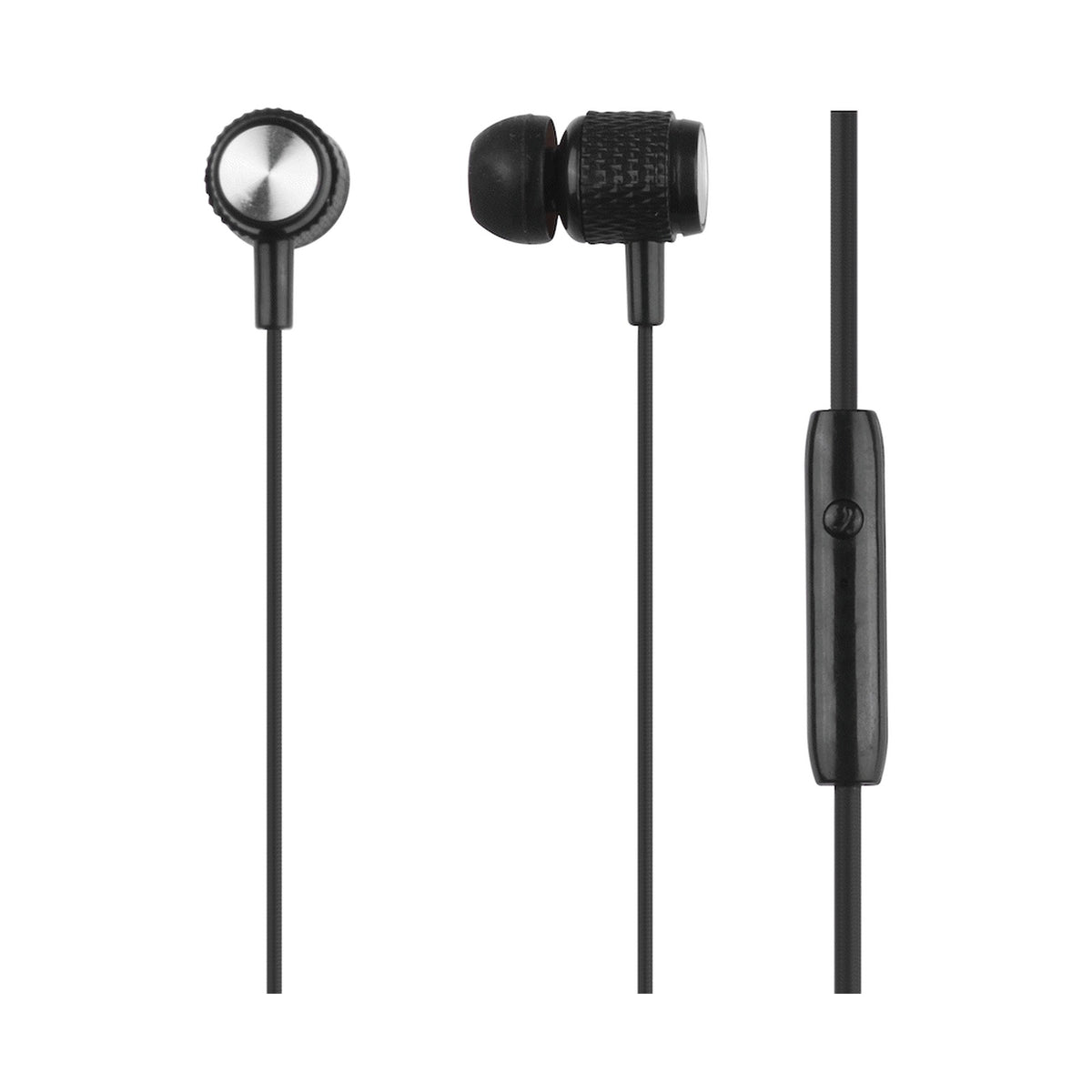 Pro Bass Catalyst series Packaged Aux earphone With Mic - Black
