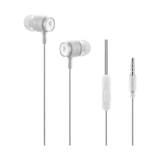 Pro Bass Catalyst series Packaged Aux earphone With Mic- Silver
