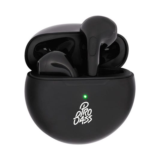 Pro Bass Future Series True Wireless Earphones with Charging Case - Black