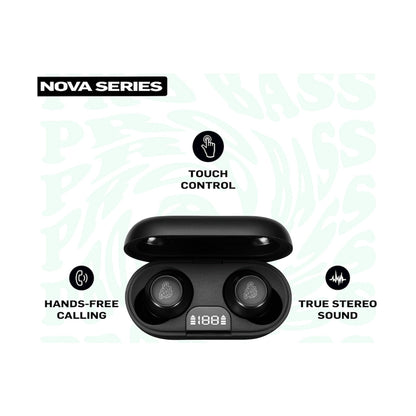 Pro Bass Nova Series TWS Earphone - Black