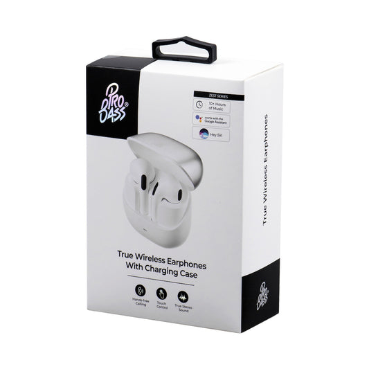 Pro Bass Zest Series TWS Earphones - Silver