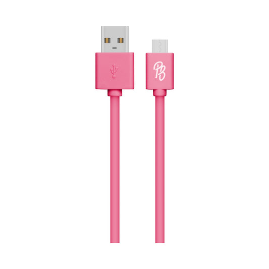 Pro Bass Power Series Boxed Round Micro USB Cable - Pink