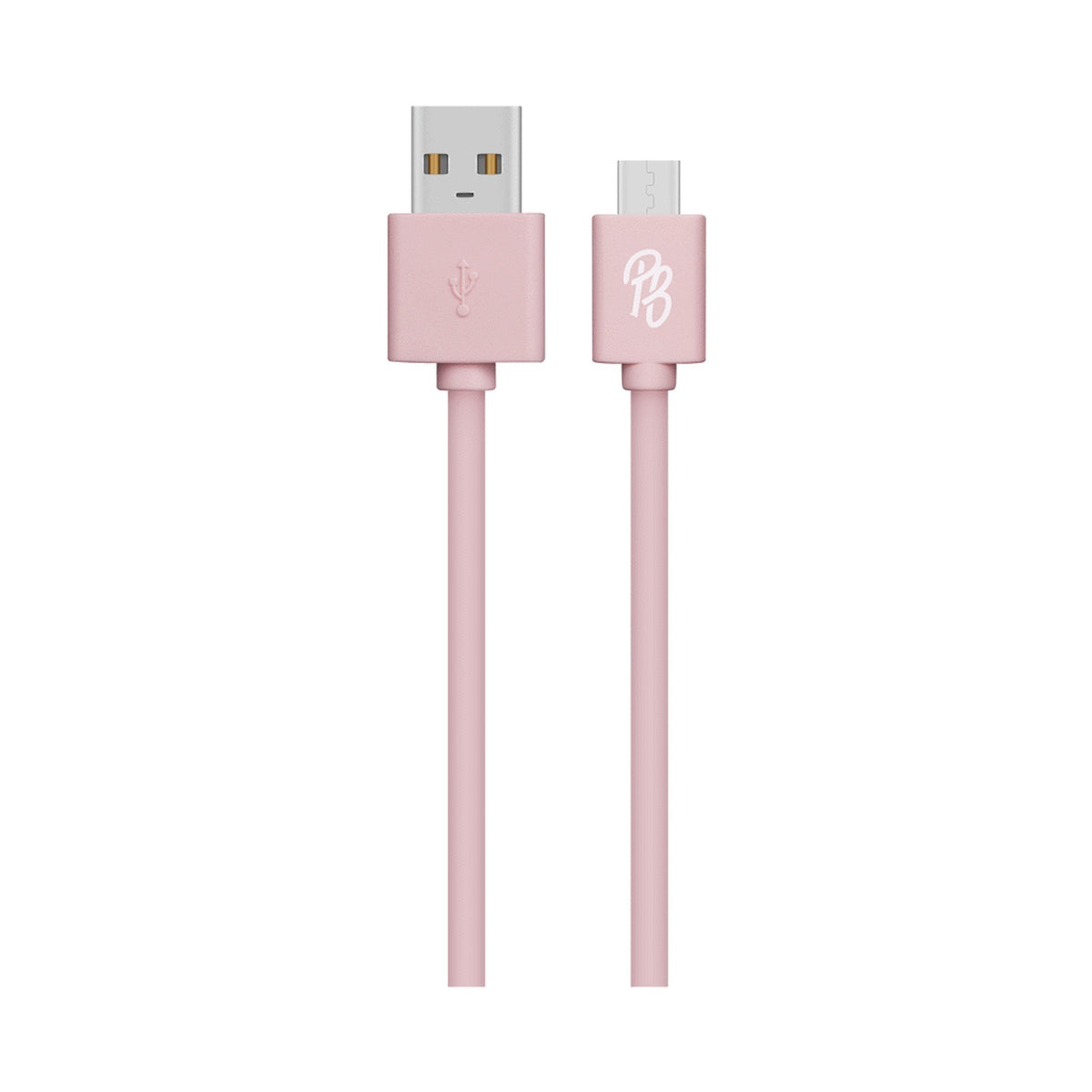 Pro Bass Power Series Boxed Round Micro USB Cable - Pastel Pink 1m