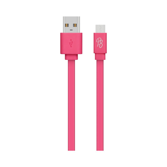 Pro Bass Energize Series Packaged Micro USB Cable - Pastel Pink 1.2m