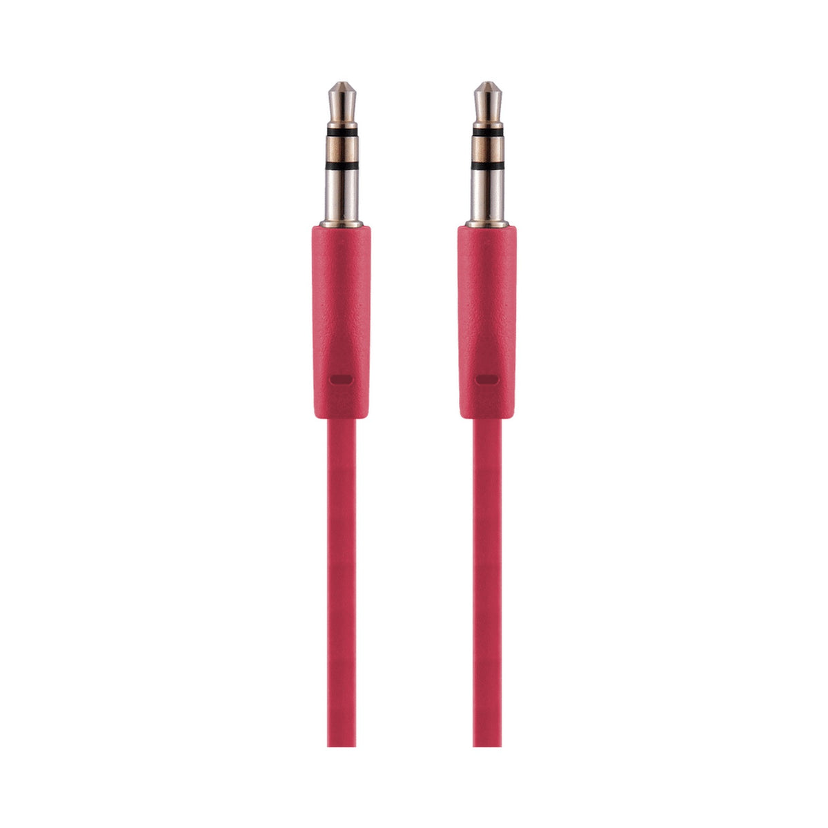 Pro Bass Chain Series Blister Flat Auxiliary Cable - Red