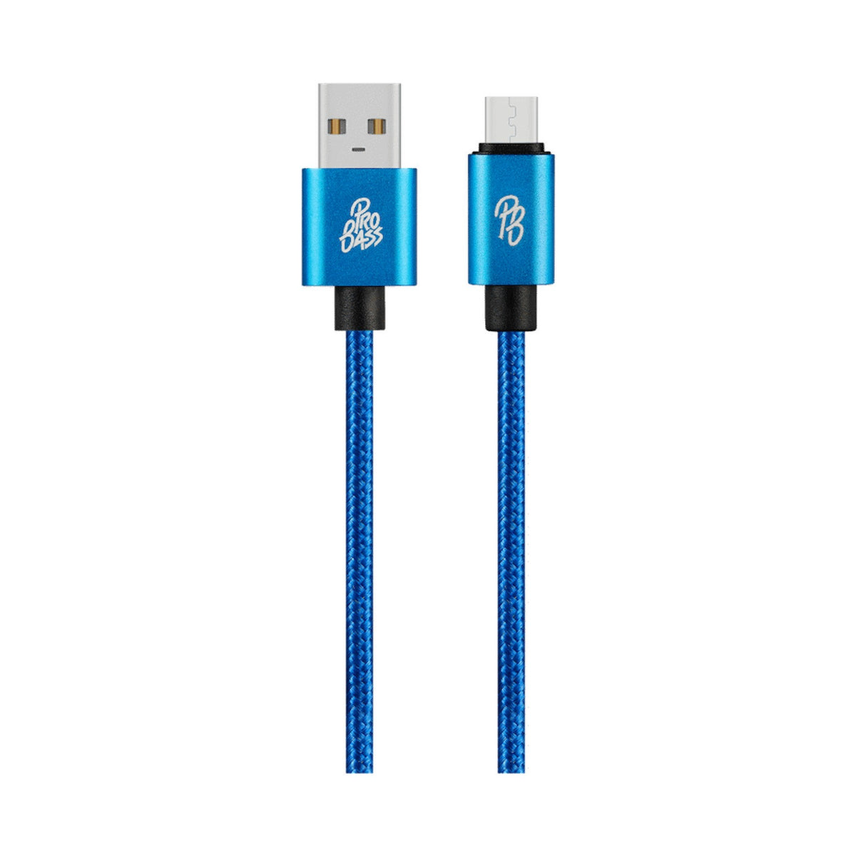 Pro Bass Braided Series Micro USB Cable - Blue 1.5m