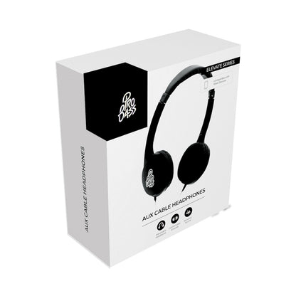 Pro Bass Elevate Series Auxiliary Headphone - Black