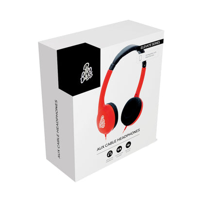 Pro Bass Elevate series Auxiliary Headphone- Red