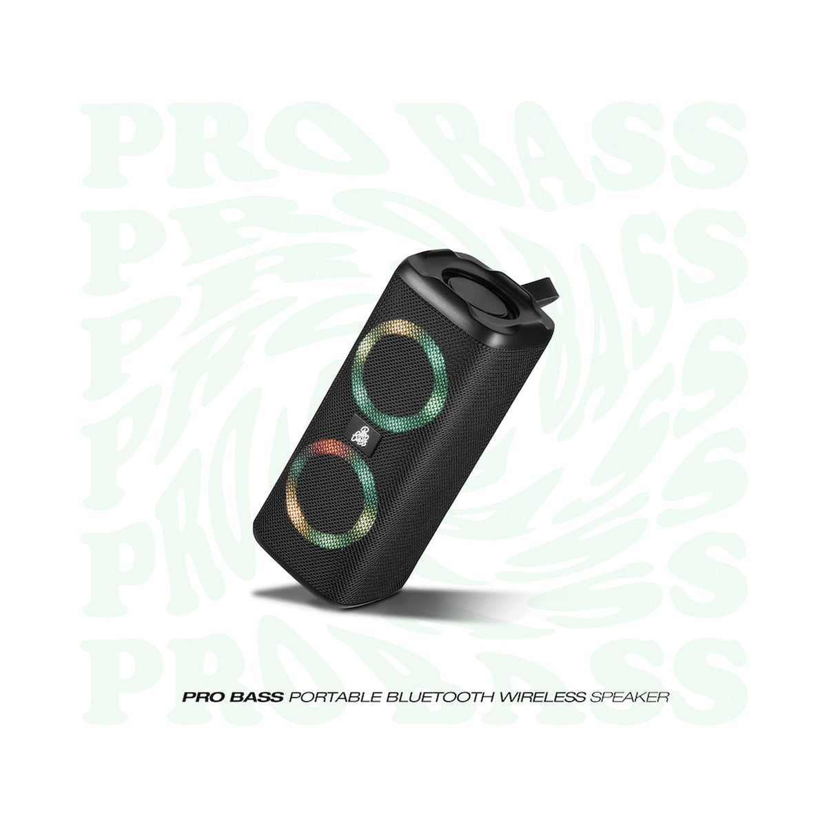 Pro Bass Pulse Box Portable Bluetooth Speaker - Black