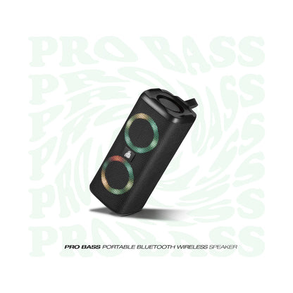 Pro Bass Pulse Box Portable Bluetooth Speaker - Black