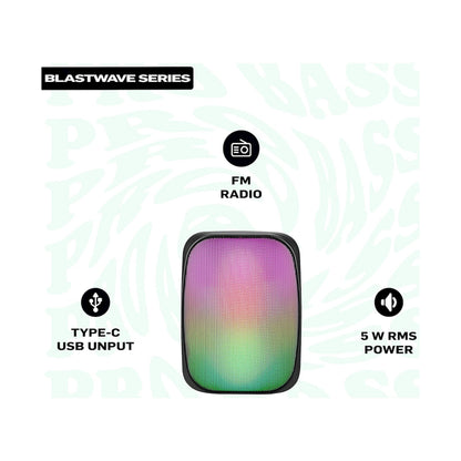 Pro Bass BlastWave Series BT Mini Speaker - Black
