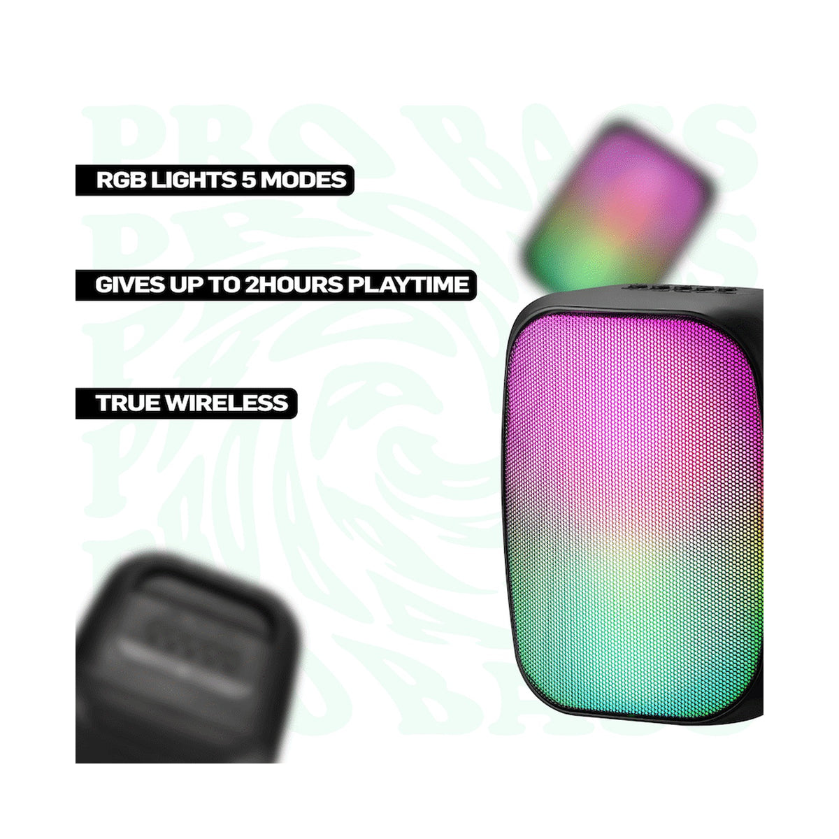 Pro Bass BlastWave Series BT Mini Speaker - Black