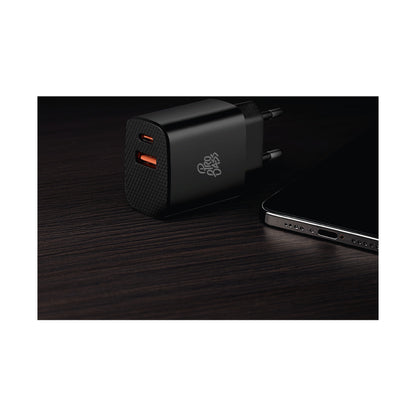Pro Bass PowerCharge Series 12w Dual USB and Type-C Wall Charger - Black
