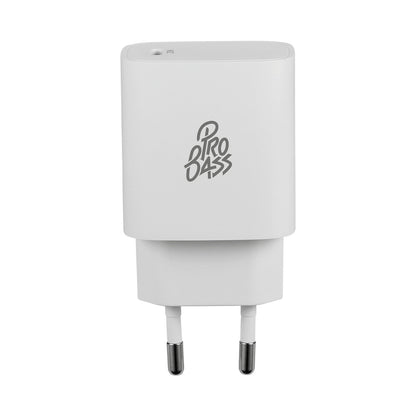 Pro Bass RapidCharge Series 20w Single Type-C Wall Charger - White