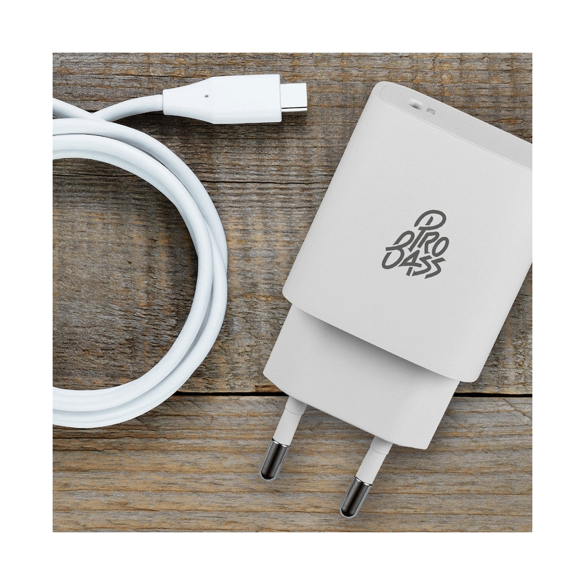 Pro Bass RapidCharge Series 20w Single Type-C Wall Charger - White