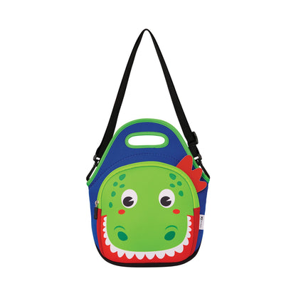 Quest Neoprene Lunch Bag - Dino - Blue/Green