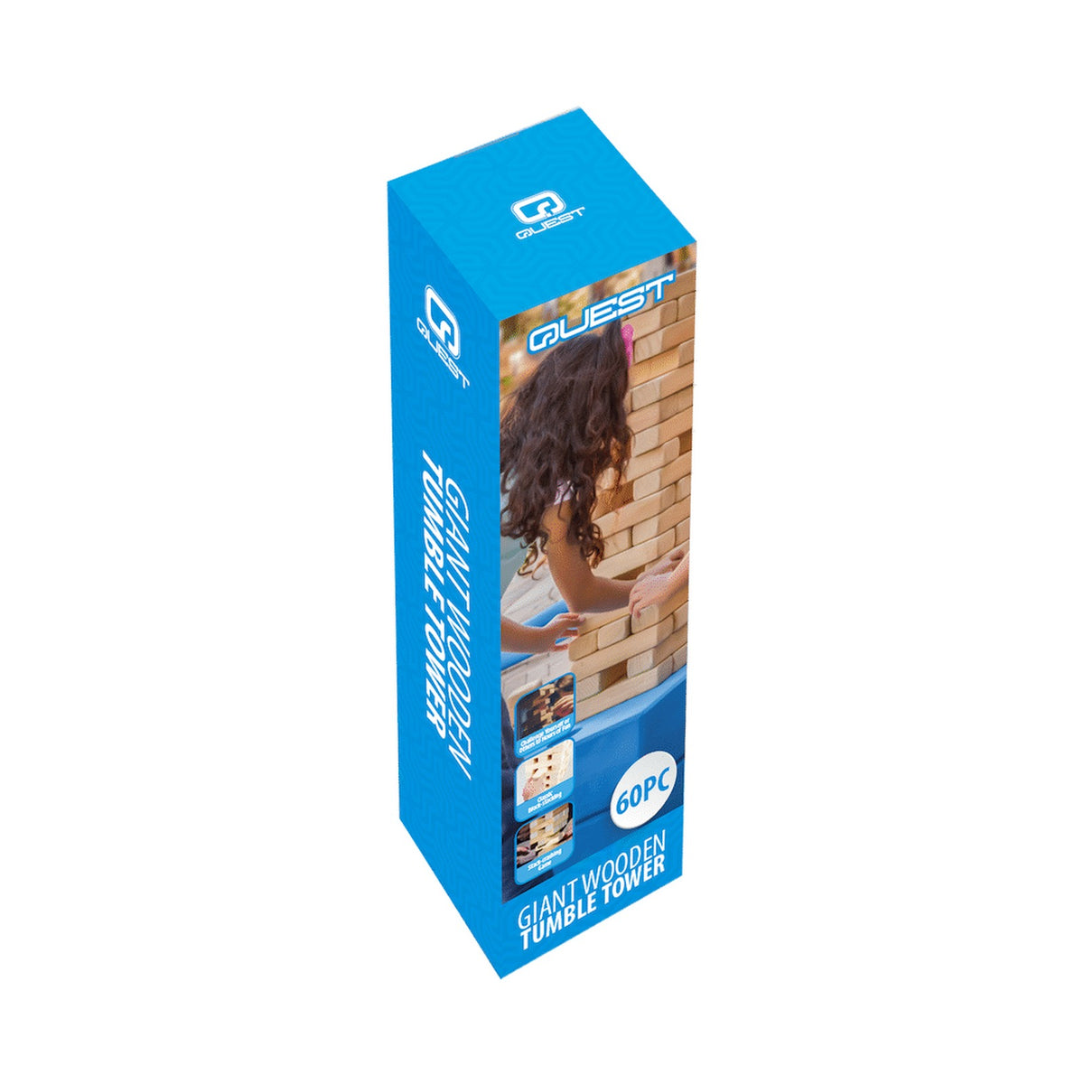 Quest Giant Wooden Tumble Tower (60 Pc) - Natural