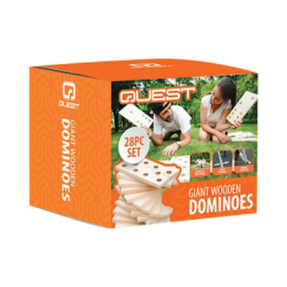 Quest 28 Pc Giant Wooden Dominoes - Natural