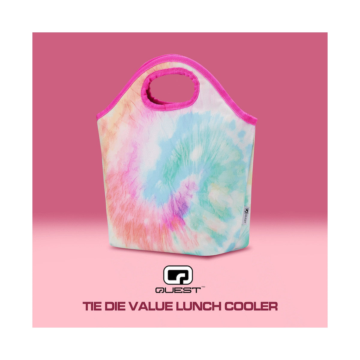 Quest Tie-Dye Value Lunch Cooler - Pink