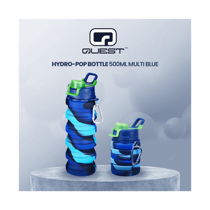 Quest Hydro-Pop Bottle 500ml - Multi Blue