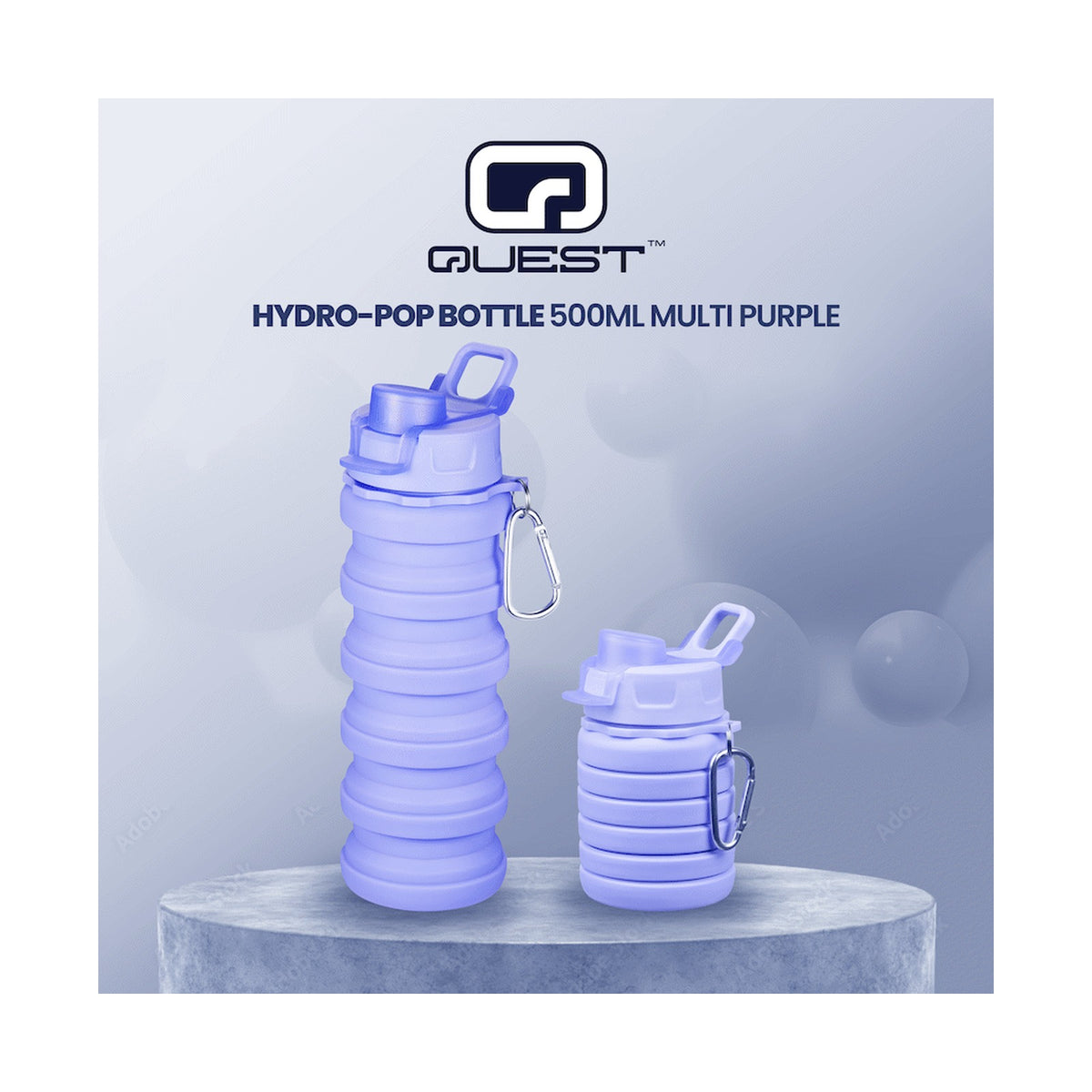 Quest Hydro-Pop Bottle 500ml - Purple