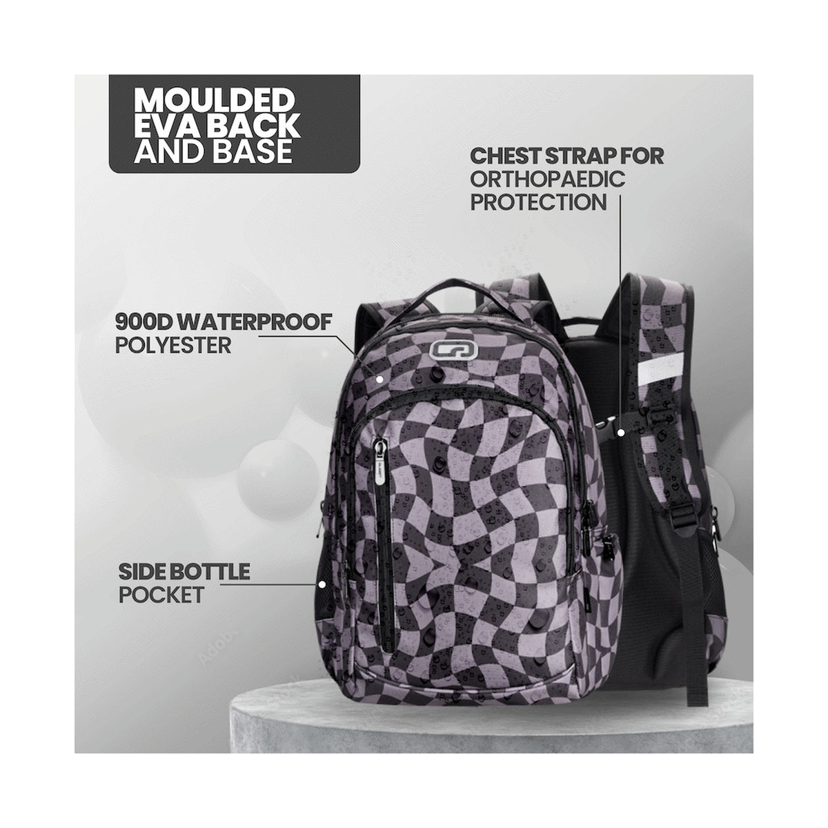 Quest Checker Senior Scholar Backpack Grey