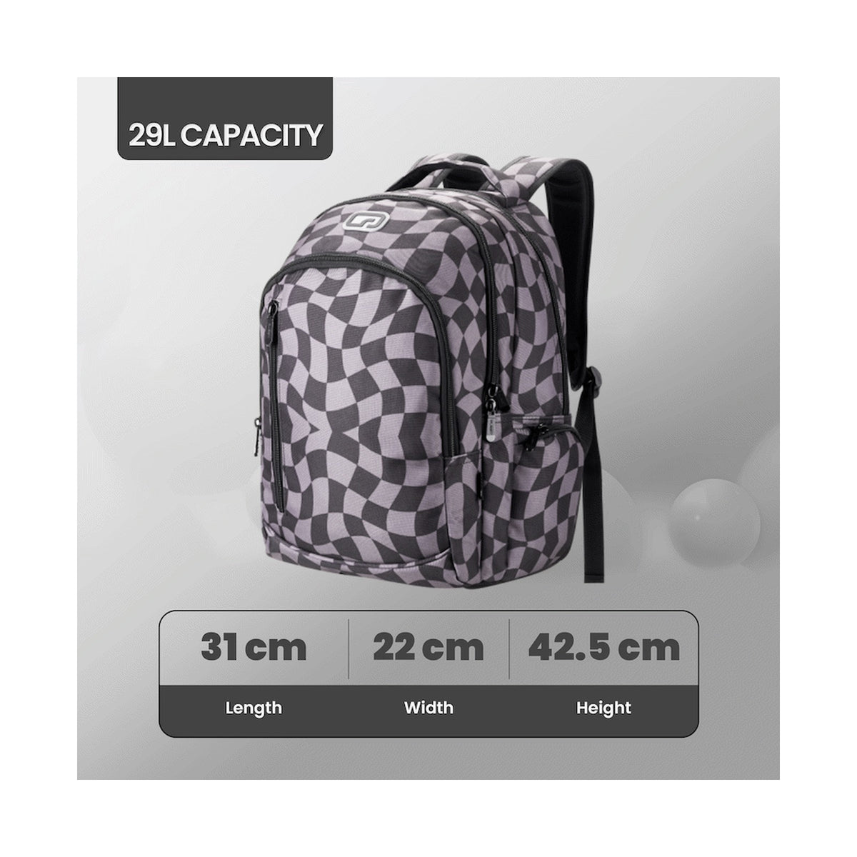 Quest Checker Senior Scholar Backpack Grey