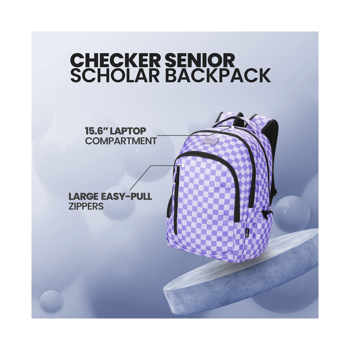 Quest Checker Senior Scholar Backpack Purple