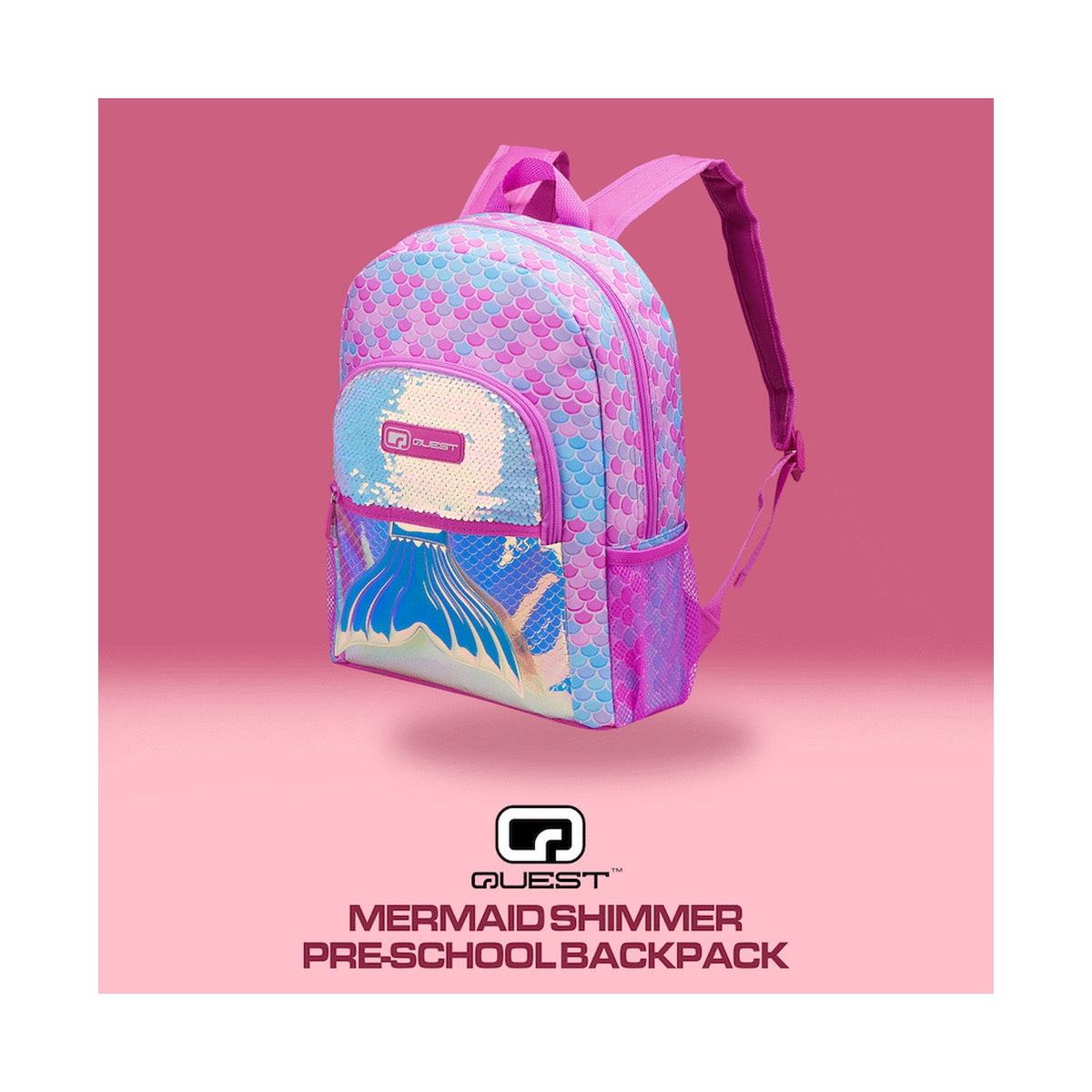 Quest Mermaid Shimmer Pre-School Backpack - Pink