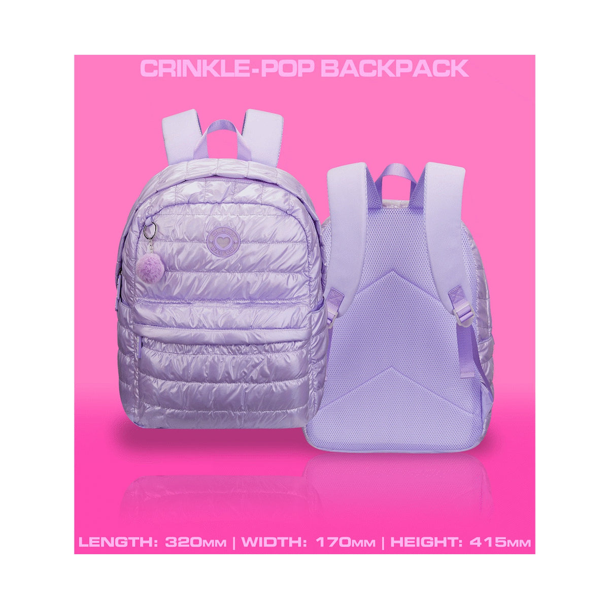 Quest Crinkle-Pop Backpack Lilac