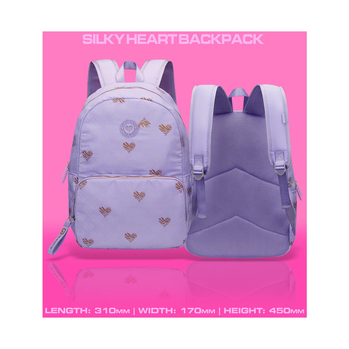 Quest Silky Heart Backpack Lilac