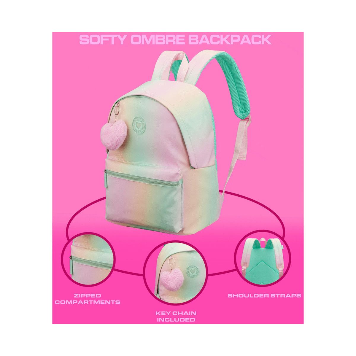 Quest Softy Ombre Backpack Pink