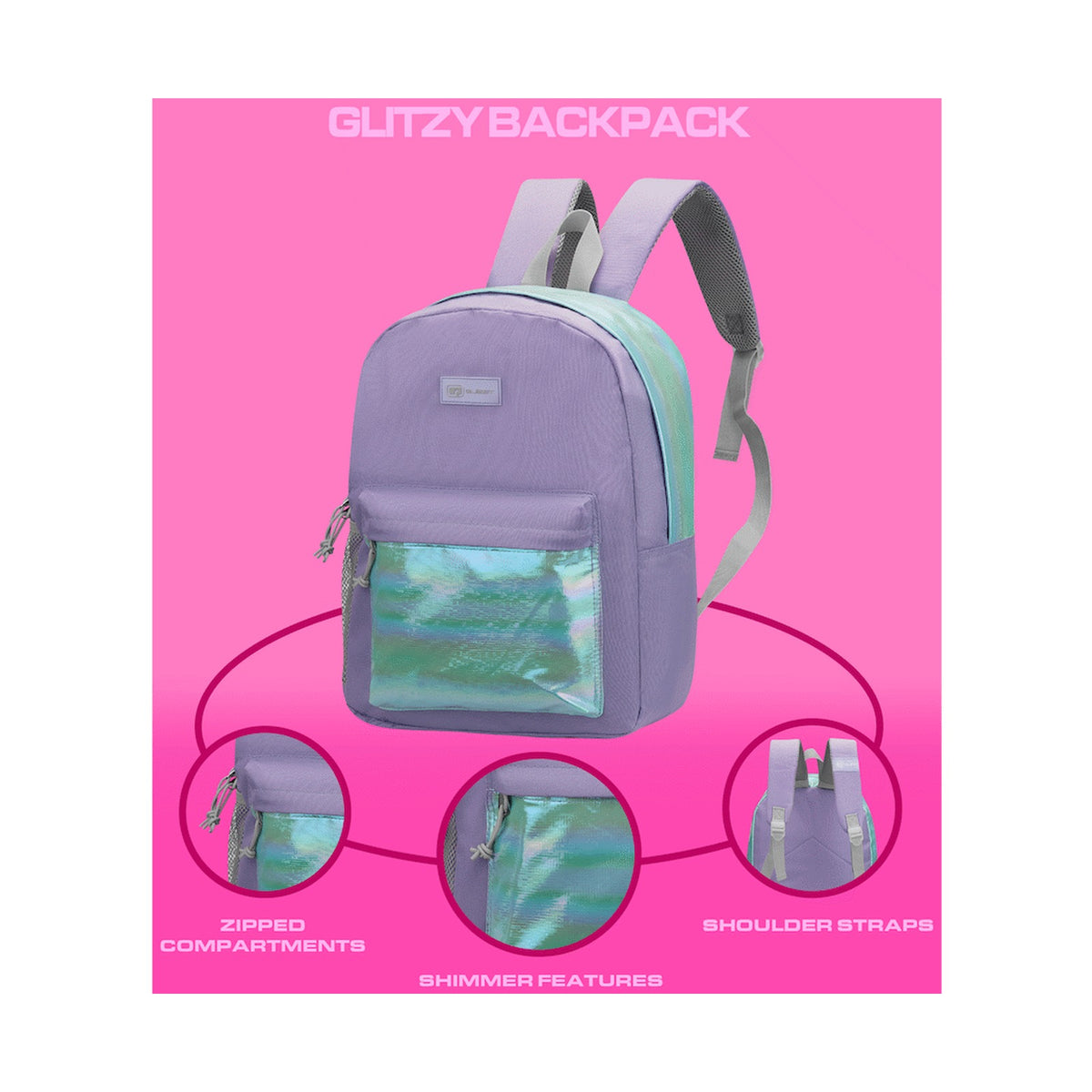 Quest Glitzy Backpack lilac