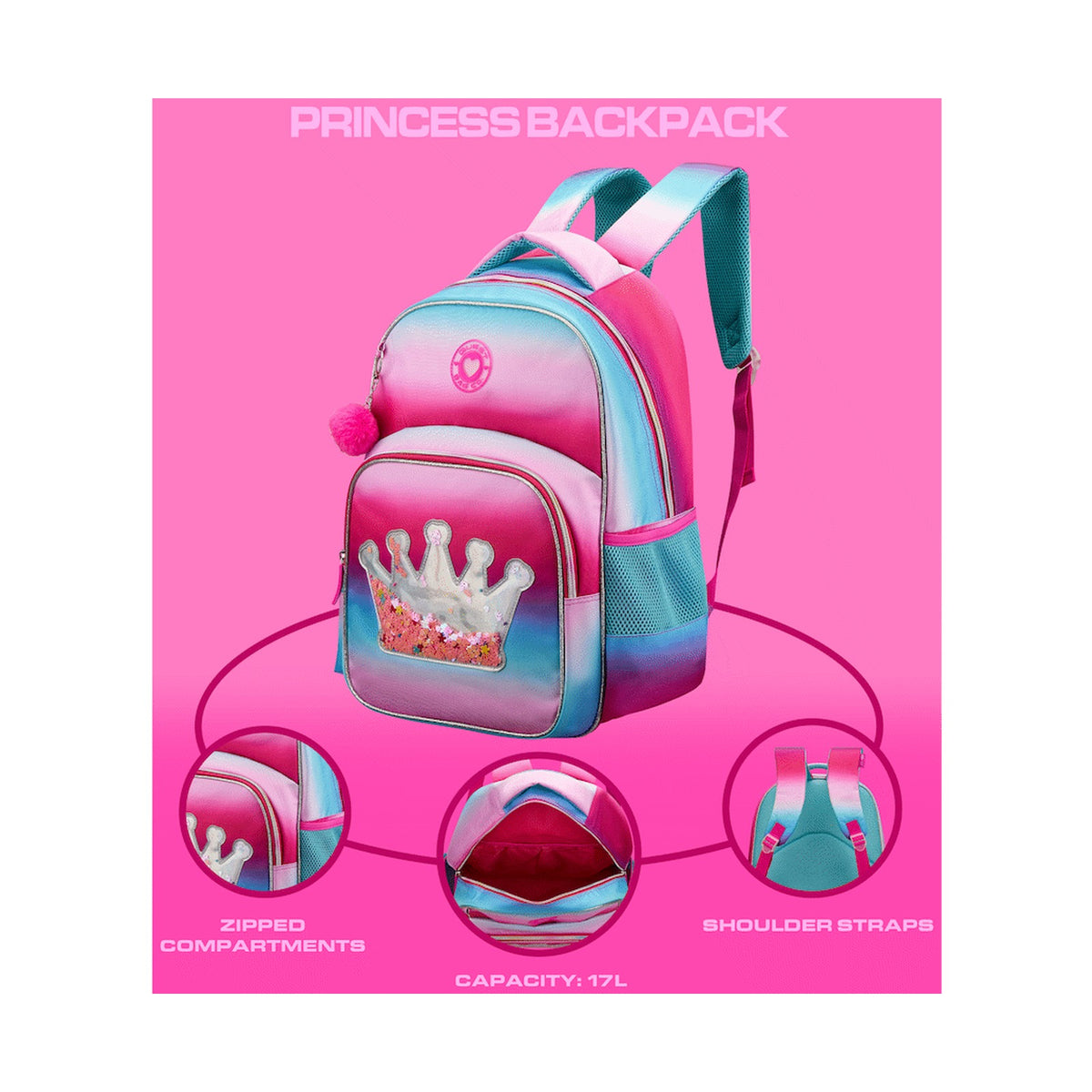 Quest princess Backpack Pink
