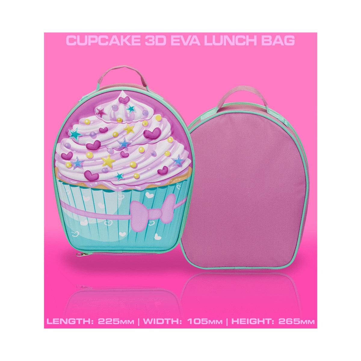 Quest Cupcake 3D EVA Lunch Bag - Pink